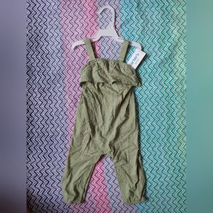 BNWT Carters 9M sage lace overalls